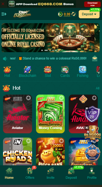 Download Latest Version of EQ668 Game APK and Earn money from Home