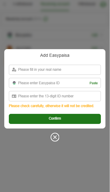 786Fun Game EasyPaisa Or Jazz Cash Bind process