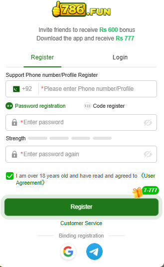786Fun Game Registration